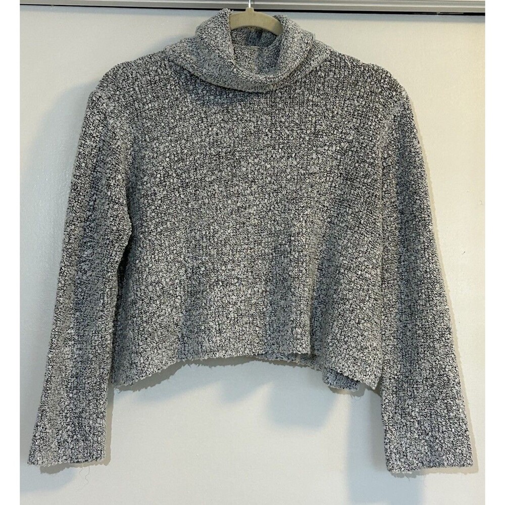 Francesca’s Size XS Gray Chenille Turtleneck Sweater Soft Cozy Knit Long Sleeve